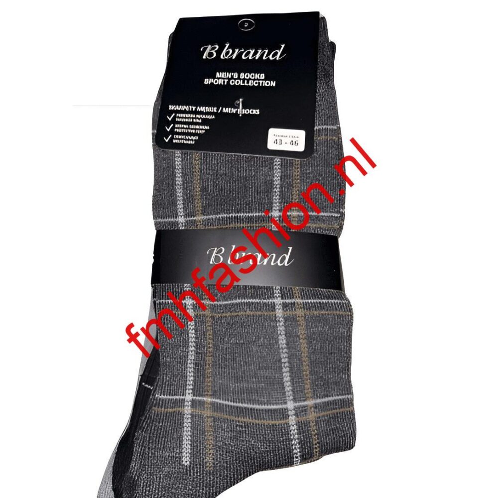 B brand geruite sokken 12 paar