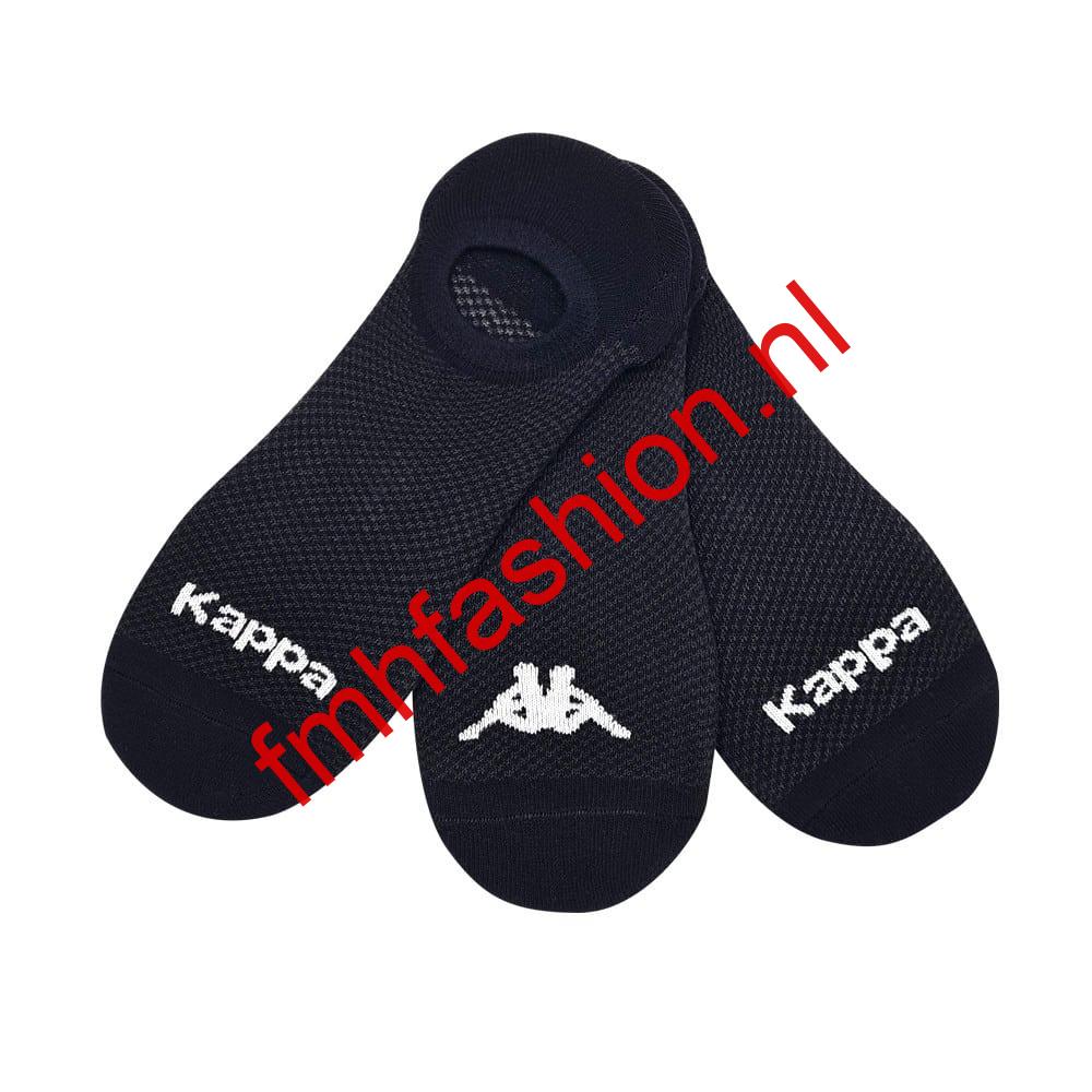 Kappa Footies 6-Paar Unisex Wit/Zwart - Afbeelding 2
