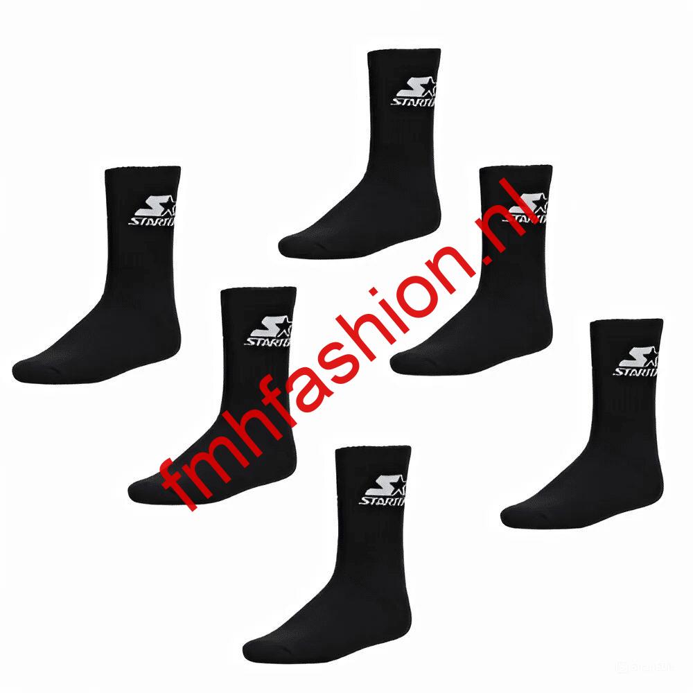 Starter - 6-Pack Crew Sokken - Zwart